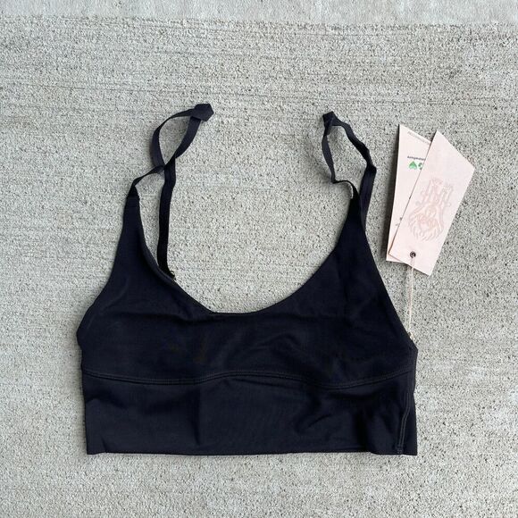 HAH by Free People Cami BrHAH Bralette Bra XS Noir Scoop‎ Neckline Stretchy  NEW - Picture 2 of 8